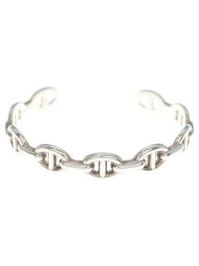 Hermes Chaine D'ancre Bangle Silver Bracelet